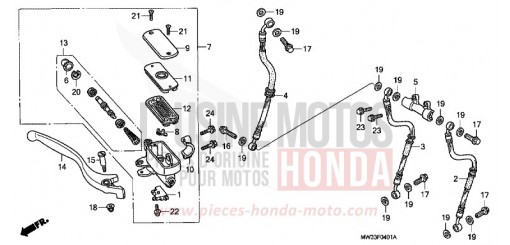 VORDERRADBREMSE (CB750F2) CB750F2R de 1994